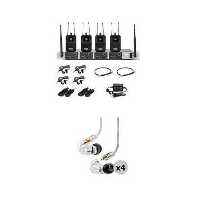 CAD GXLIEM4 Quad-Mix In-Ear Wireless Monitoring System Kit with SE215 Headphone GXLIEM4