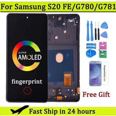 6.5'' AMOLED For Samsung S20 FE S20 Fan Edition LCD Display Touch Digitizer Assembly For S20 FE 5G SM-G780F SM-G781B LCD