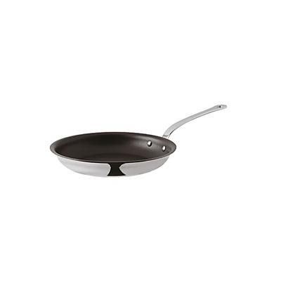 Paderno 12217-26 10 1/4" Aluminum/Stainless Steel Frying Pan w/ Stainless Steel Handle, Silver