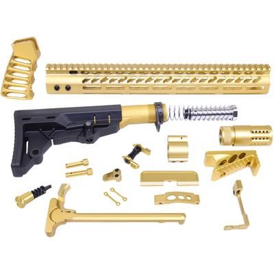 Guntec USA AR-15 Ultimate Rifle Kit Anodized Gold ULT-RK-GOLD