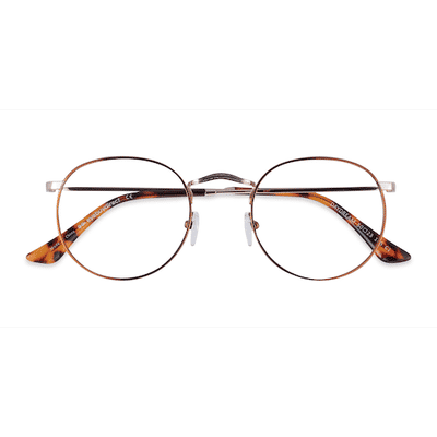Unisex s round Brown Golden Metal Prescription eyeglasses - Eyebuydirect s Daydream