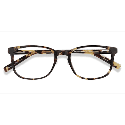 Unisex s rectangle Tortoise Acetate Prescription eyeglasses - Eyebuydirect s Emblem