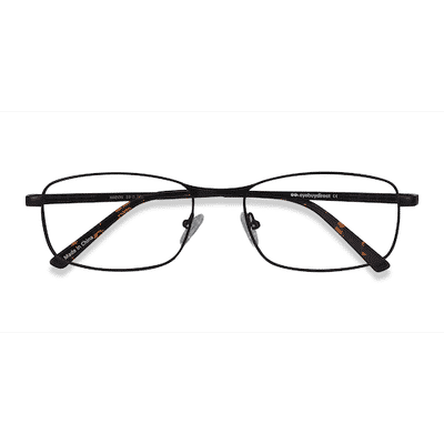 Male s rectangle Black Metal Prescription eyeglasses - Eyebuydirect s Madon