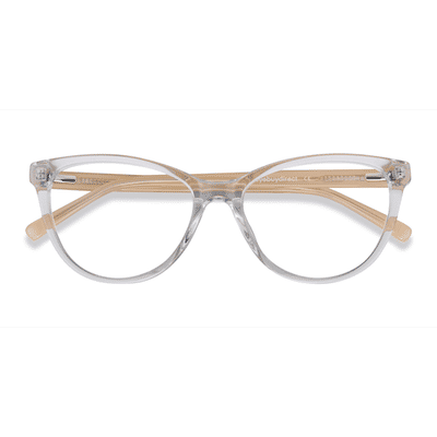 Female s horn Clear Yellow Acetate Prescription eyeglasses - Eyebuydirect s Sing