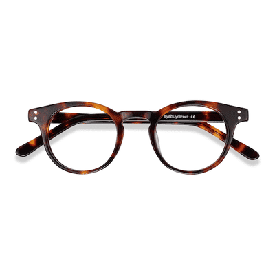 Unisex s round Tortoise Acetate Prescription eyeglasses - Eyebuydirect s Flora