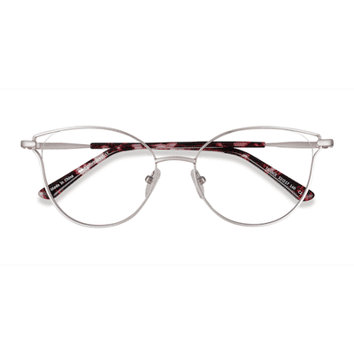 Female s horn Silver Metal Prescription eyeglasses - Eyebuydirect s Trance