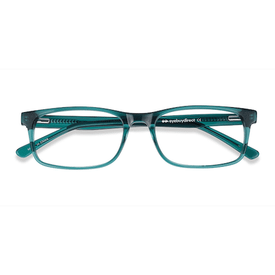 Unisex s rectangle Teal Acetate Prescription eyeglasses - Eyebuydirect s Vista