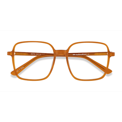 Unisex s square Mellow Yellow Acetate Prescription eyeglasses - Eyebuydirect s Sixto