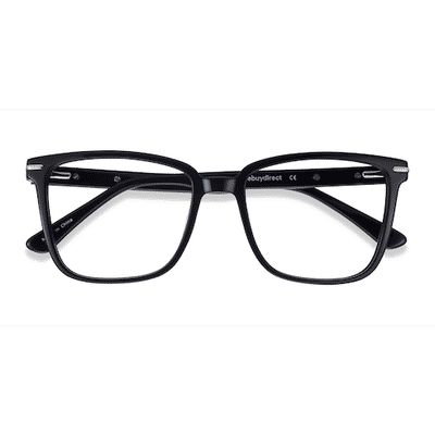 Unisex s square Black Acetate Prescription eyeglasses - Eyebuydirect s Canvas