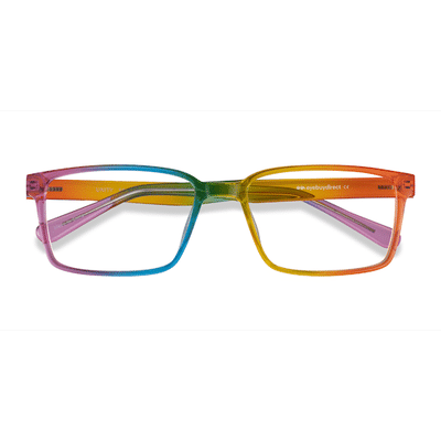Male s rectangle Rainbow Plastic Prescription eyeglasses - Eyebuydirect s Unity