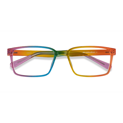 Male s rectangle Rainbow Plastic Prescription eyeglasses - Eyebuydirect s Unity