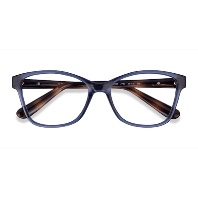 Female s horn Transparent Blue Plastic Prescription eyeglasses - Eyebuydirect s Vogue Eyewear VO2998