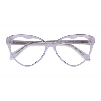 Female s heart Clear Crystal Acetate Prescription eyeglasses - Eyebuydirect s Cara