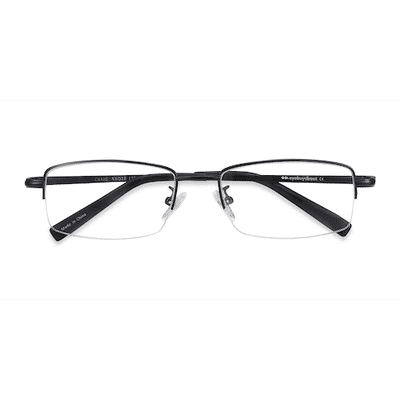 Male s rectangle Black Metal Prescription eyeglasses - Eyebuydirect s Craig