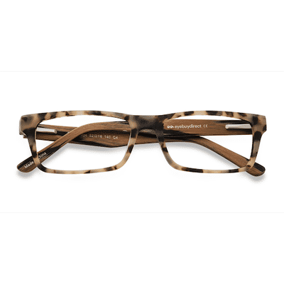Unisex s rectangle Matte Tortoise Acetate Prescription eyeglasses - Eyebuydirect s Cambridge