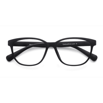 Unisex s rectangle Matte Black Plastic Prescription eyeglasses - Eyebuydirect s Moody