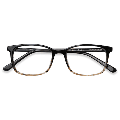 Unisex s rectangle Gray Brown Acetate Prescription eyeglasses - Eyebuydirect s Botanist