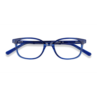 Unisex s rectangle Blue Acetate Prescription eyeglasses - Eyebuydirect s Leap