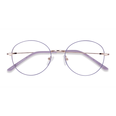 Female s oval Purple & Gold Metal Prescription eyeglasses - Eyebuydirect s Arbus