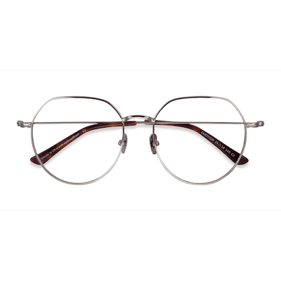 Unisex s geometric Silver Metal Prescription eyeglasses - Eyebuydirect s Emotion