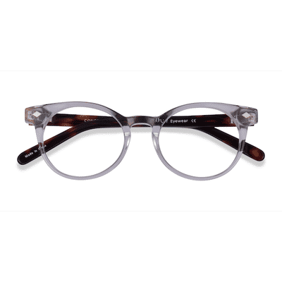 Unisex s round Clear Tortoise Acetate Prescription eyeglasses - Eyebuydirect s Concept
