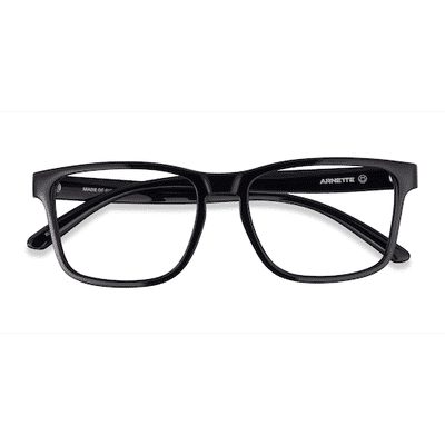 Male s square Black Plastic Prescription eyeglasses - Eyebuydirect s ARNETTE Elbo