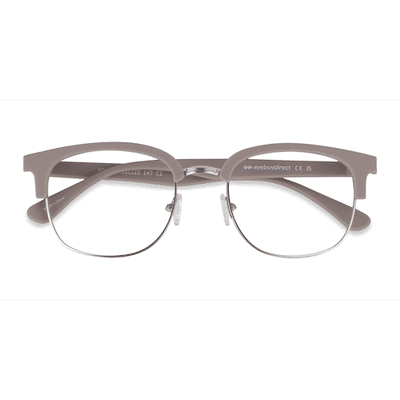 Unisex s browline Gray Plastic, Metal Prescription eyeglasses - Eyebuydirect s Yokote