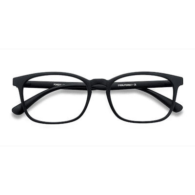 Unisex s rectangle Matte Black Plastic Prescription eyeglasses - Eyebuydirect s Forest