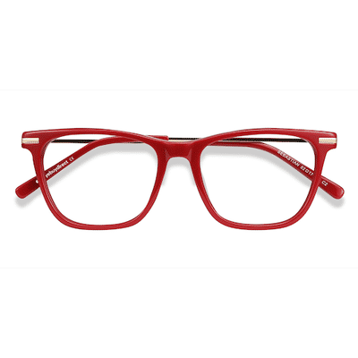 Female s square Burgundy Acetate, Metal Prescription eyeglasses - Eyebuydirect s Sebastian
