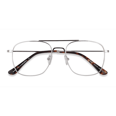 Unisex s aviator Silver Metal Prescription eyeglasses - Eyebuydirect s Fame