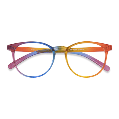 Unisex s round Rainbow Plastic Prescription eyeglasses - Eyebuydirect s Rainbow