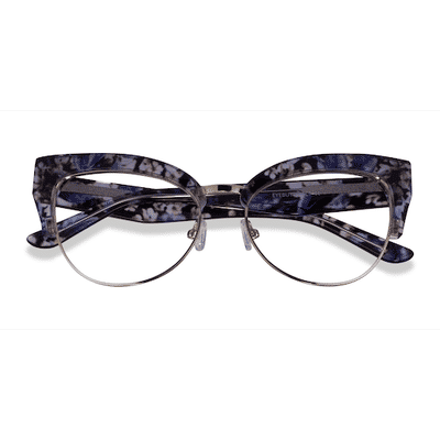 Female s horn Purple Floral Gold Acetate,Metal Prescription eyeglasses - Eyebuydirect s Freesia