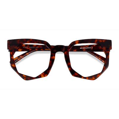 Unisex s geometric Tortoise Acetate Prescription eyeglasses - Eyebuydirect s Jewel