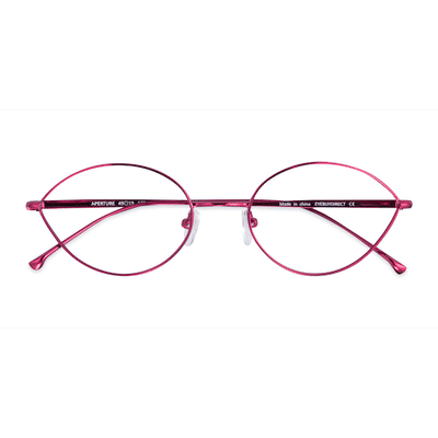Female s oval Clear Purple Metal Prescription eyeglasses - Eyebuydirect s Aperture