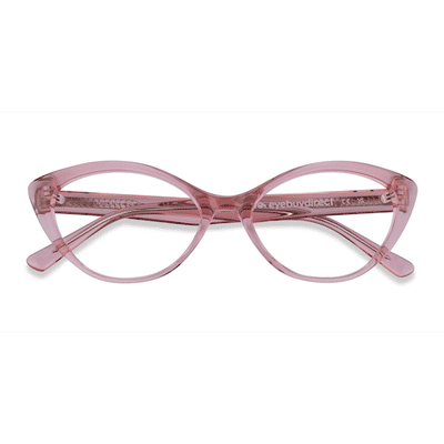 Female s horn Crystal Pink Acetate Prescription eyeglasses - Eyebuydirect s Melanie