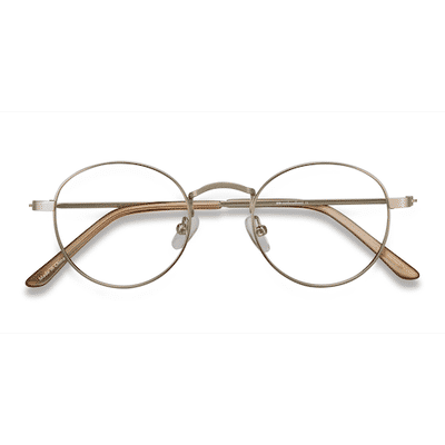 Unisex s round Silver Metal Prescription eyeglasses - Eyebuydirect s Cupertino