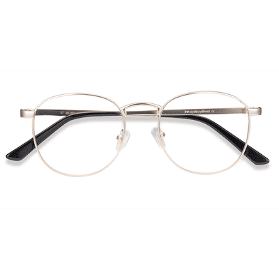 Unisex s round Golden Metal Prescription eyeglasses - Eyebuydirect s St Michel