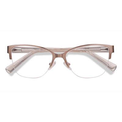 Female s horn Rose Gold Acetate, Metal Prescription eyeglasses - Eyebuydirect s Feline