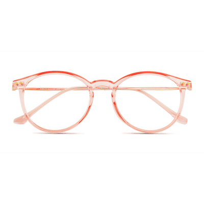 Unisex s round Rose Gold Plastic, Metal Prescription eyeglasses - Eyebuydirect s Amity