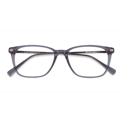 Unisex s rectangle Gray Acetate, Metal Prescription eyeglasses - Eyebuydirect s Plaza