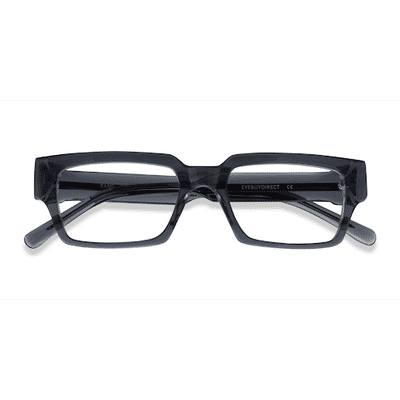 Male s rectangle Clear Gray Acetate Prescription eyeglasses - Eyebuydirect s Rand