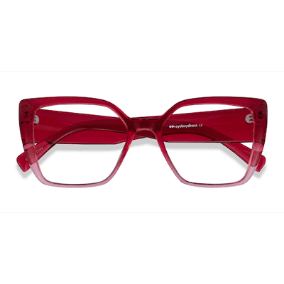 Female s horn Clear Pink Plastic Prescription eyeglasses - Eyebuydirect s Pierrette