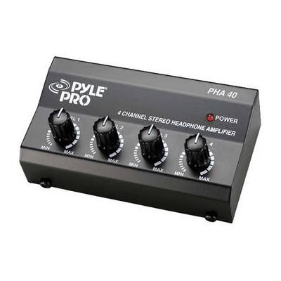 Pyle Pro PHA40 4-Channel Stereo Headphone Amplifier PHA40