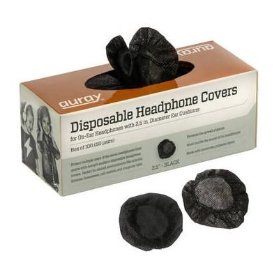 Auray Disposable On-Ear Headphone Covers (50 Pairs, Black) HPC-25BK
