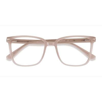 Unisex s square Beige Acetate Prescription eyeglasses - Eyebuydirect s Canvas