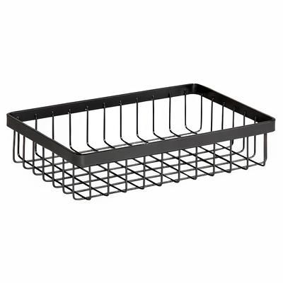 GET WB-962-MG Rectangular Wire Basket - 9" x 6", Iron, Metal Gray, Black