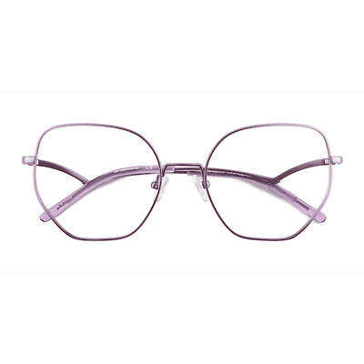 Female s horn Semi Lavender Titanium Prescription eyeglasses - Eyebuydirect s Leo