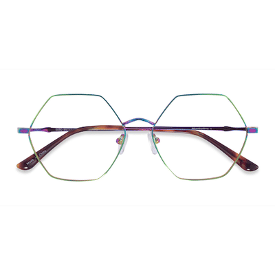 Unisex s geometric Rainbow Titanium Prescription eyeglasses - Eyebuydirect s Esto