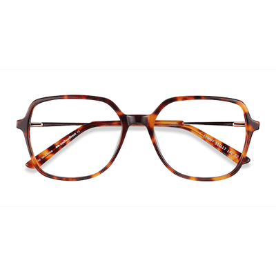 Unisex s square Tortoise Acetate, Metal Prescription eyeglasses - Eyebuydirect s Lenny