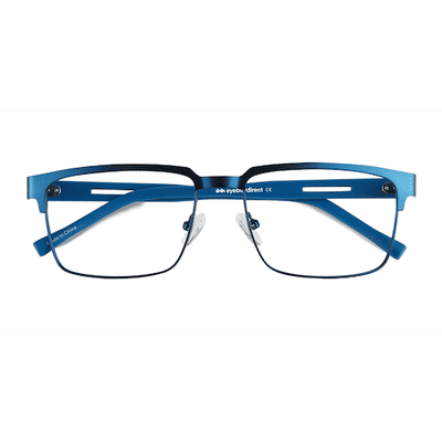 Male s rectangle Matte Blue Carbon Fiber,Metal Prescription eyeglasses - Eyebuydirect s Video